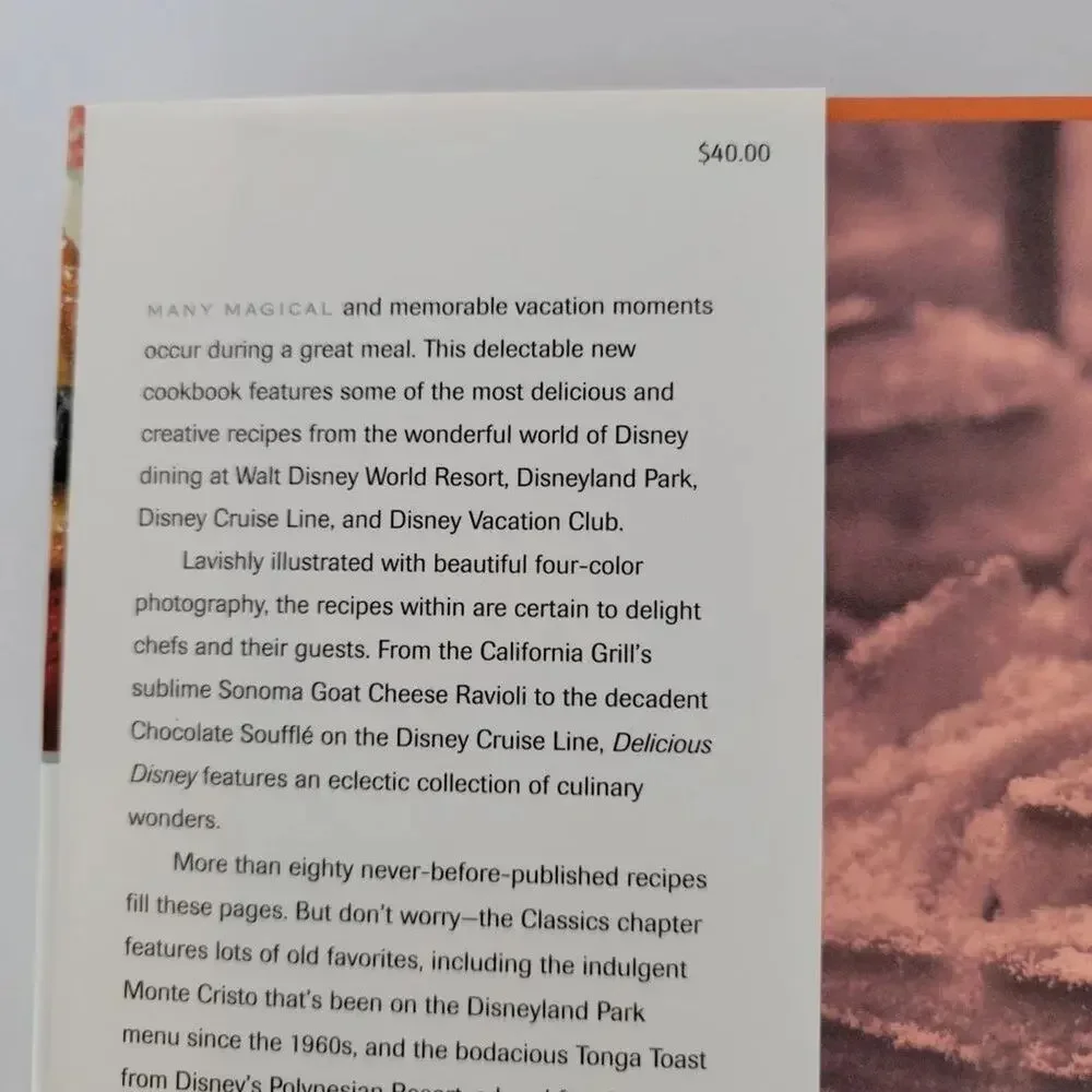 Delicious Disney The Disney Chefs with Pam Brandon Book 2006 First Edition